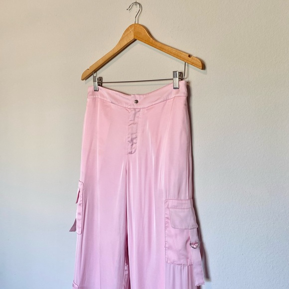Lovers + Friends Kit Cargo Satin Pants in Light Pink - Picture 7 of 9